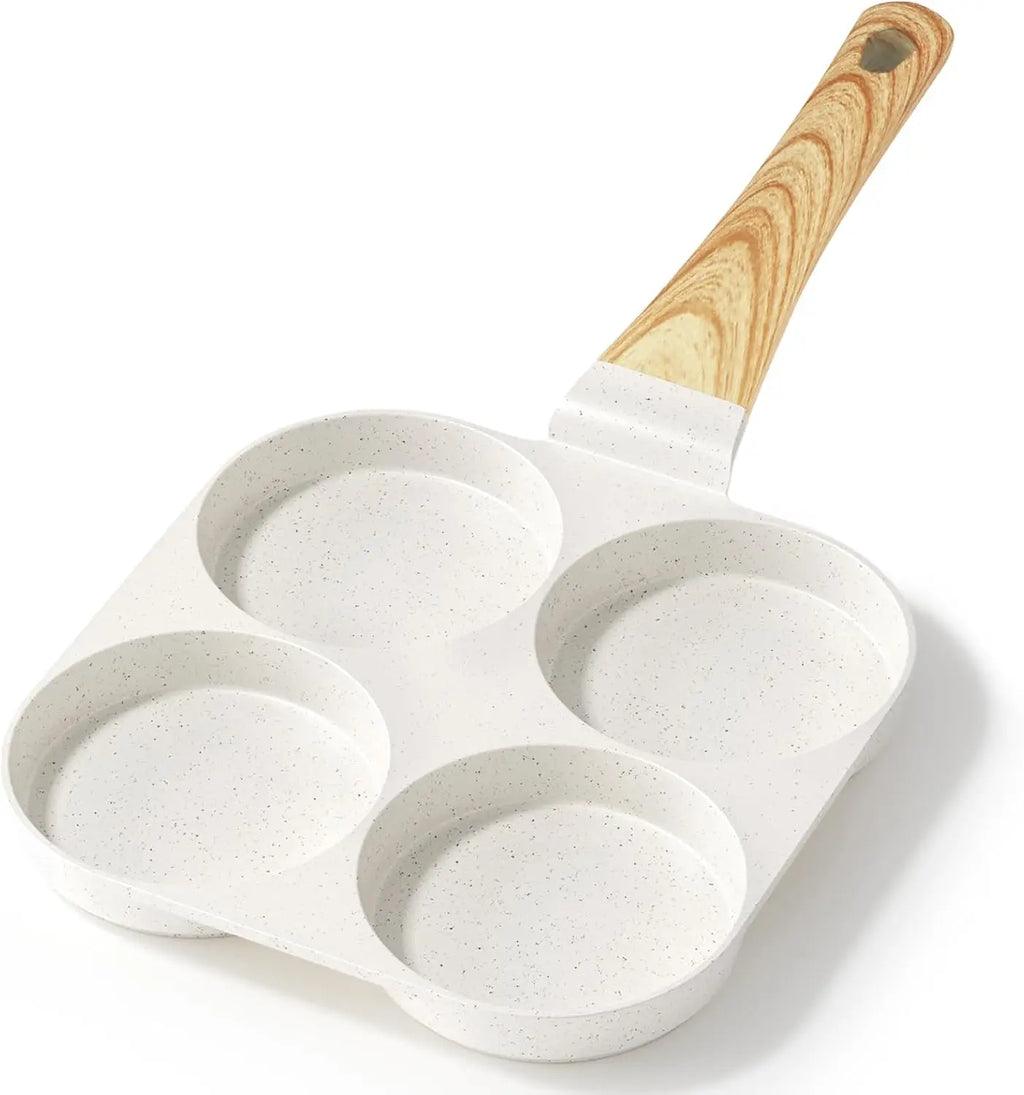 4-Cup Nonstick Egg Frying Pan, Granite Omelette Skillet, PFOA Free, Easy Clean, All Stovetops